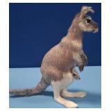 489 - FURRY KANGAROO & JOEY 10.5"T (N9)