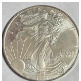 1996 - 1oz FINE SILVER AMERICAN EAGLE $1 (656 E)
