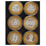 LOT OF 8 .999 FINE SILVER LIMITED EDITION $10 (A85