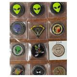 AREA 51 ALIEN UFO CHALLENGE COINS & MORE (405 A)