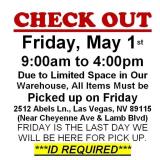 AUCTION PICK UP DAY & HOURS