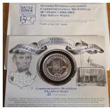 ONE TROY OUNCE .999 FINE SILVER MEDALLION (924 E)