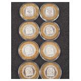 LOT OF 8 .999 FINE SILVER LIMITED EDITION $10 (A3)