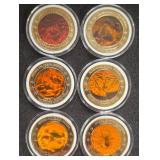LOT OF 6 RIVERA CASINO $10 HOLOGRAM TOKENS (612 D)