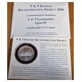 ONE TROY OUNCE .999 SILVER RAILWAY COIN (924 X)