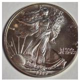 1989 - 1oz FINE SILVER AMERICAN EAGLE $1 (656 C)