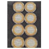 LOT OF 8 .999 FINE SILVER LIMITED EDITION $10 (A6)