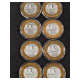 LOT OF 8 .999 FINE SILVER LIMITED EDITION $10 (A7)