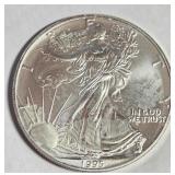 1995 - 1oz FINE SILVER AMERICAN EAGLE $1 (656 F)