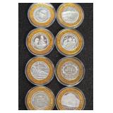 LOT OF 8 .999 FINE SILVER LIMITED EDITION $10 (A74