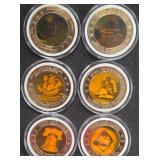 LOT OF 6 RIVERA CASINO $10 HOLOGRAM TOKENS (612 C)