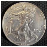 1994 1oz  FINE SILVER - AMERICAN EAGLE (656 BD)