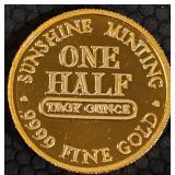 ONE HALF TROY OUNCE .9999 FINE GOLD (13)