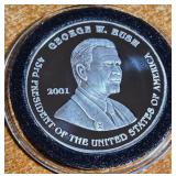 GEORGE BUSH - ONE OUNCE .999 FINE SILVER (889 C)