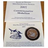 ONE TROY OUNCE SILVER LAS VEGAS COIN (924 U)