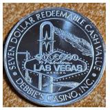 20.2grams .999 FINE SILVER LAS VEGAS COIN (889 P)