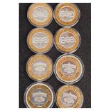 LOT OF 8 .999 FINE SILVER LIMITED EDITION $10 (A72