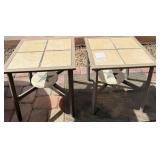O - TWO PATIO SIDE TABLES (Y31)