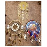 O - THREE DECORATIVE DREAM CATCHERS (E56)