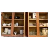 O - MIXED LOT OF DISHWARE, GLASS JARS (K34)