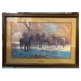 O - "CAMP COFFEE" ART FRAMED 39X28" (L13)