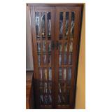 O - CD/DVD STORAGE CABINET WITH CONTENTS (L73)