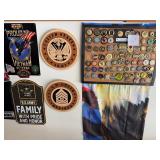 O - COLLECTION OF CHALLENGE COINS & WALL DECOR