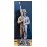 O - SOLDIER FOR LIFE 17 IN CAST STATUE (K74)