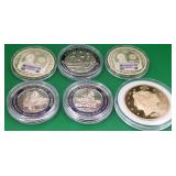 O - LOT OF SIX COLLECTIBLE COINS (J3)