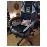 O - HOME OFFICE DESK CHAIR WITH FLAG PILLOW (E117)