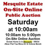 WELCOME TO OUR SAT. @10am ONLINE PUBLIC AUCTION