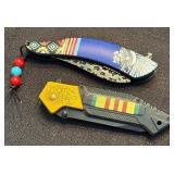 O - TWO COLLECTIBLE FOLDING KNIVES (K115)