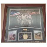O - VIETNAM WAR COMMEMORATIVE FRAMED 23"SQ