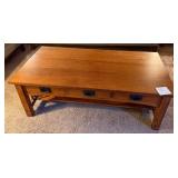 O - MISSION STYLE COFFEE TABLE & SIDE TABLE (L65)