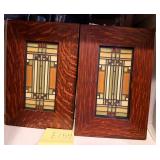O - TWO FRANK LLOYD WRIGHT PANELS FRAMED (E154)