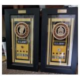 O - US ARMY VETERAN & RETIRED WALL PLAQUES (E104)