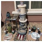 O - MIXED LOT OF GARDEN & PATIO DECOR (Y38)