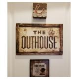 O - THREE PIECES WESTERN-STYLE WALL DECOR (E52)
