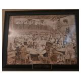 O - "WESTERN SALOON" PRINT FRAMED 22X26" (M75)