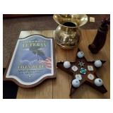 O - VETERAN PLAQUE, STAR WALL DECOR, SPITTOON