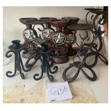 O - LOT OF WESTERN THEME CANDLE HOLDERS (G58)