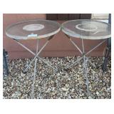 O - LOT OF TWO PATIO SIDE TABLES (Y1)