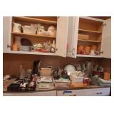 J - EVERYTHING IN THE CUPBOARDS & COUNTER TOP!