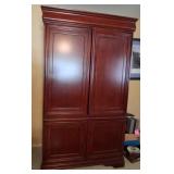 J - ENTERTAINMENT ARMOIRE WITH CONTENTS (R30)