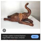 J - LEATHER ELEPHANT 19X34' (L44)