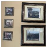 J - FIVE PIECES FRAMED ART (R17)