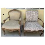 J - TWO VINTAGE ARM CHAIRS (Y4)