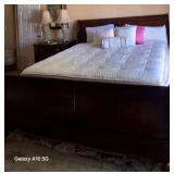J - KING BED, MATTRESS & PILLOWS (M1)