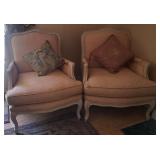 J - PAIR OF ARM CHAIRS WITH ACCENT PILLOWS (M8)
