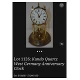 J - KUNDO ANNIVERSARY CLOCK (W. GERMANY)